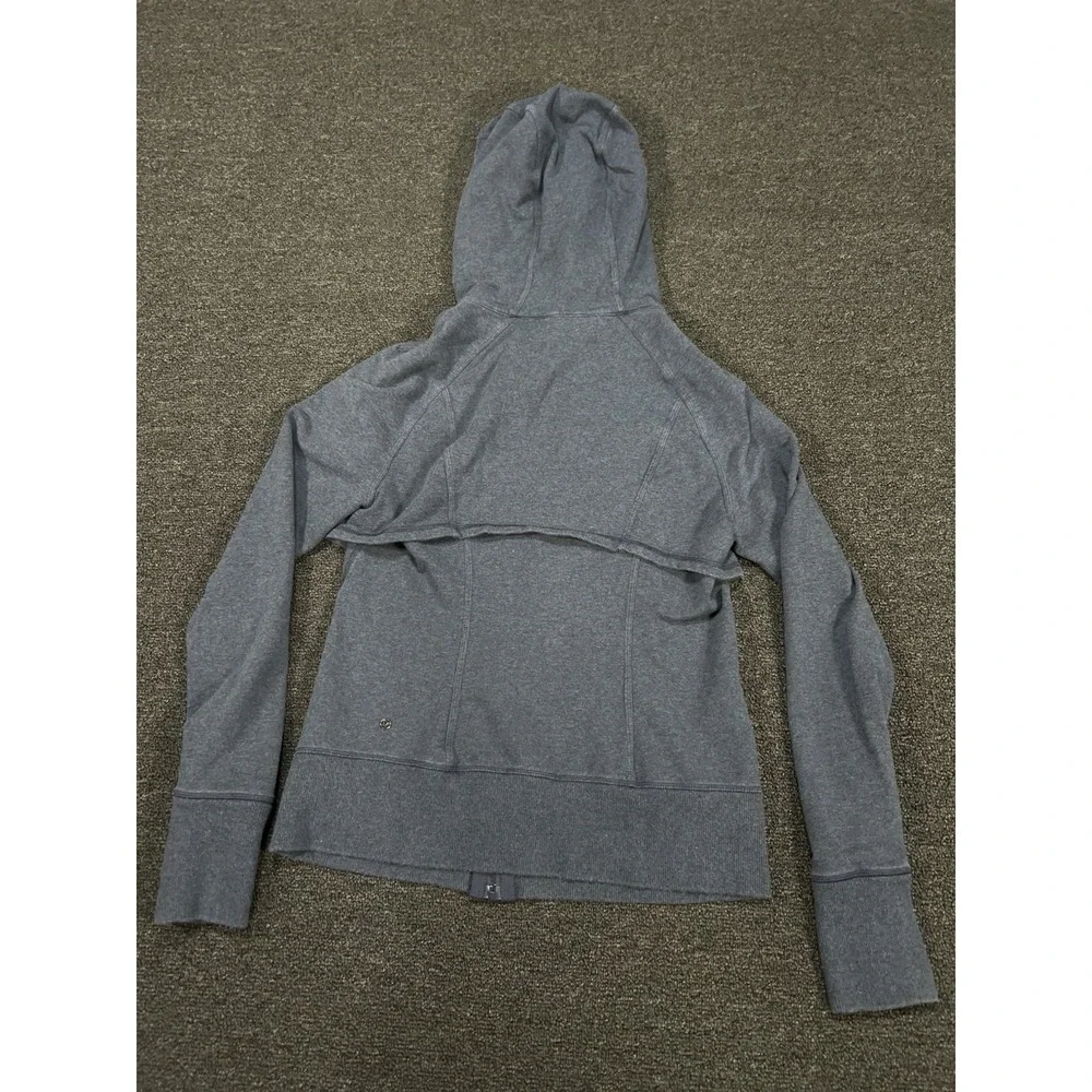 Lululemon Full Zip Scuba Hoodie‎ Women's 10 Blue Nylon Stretch Athleisure Jacket